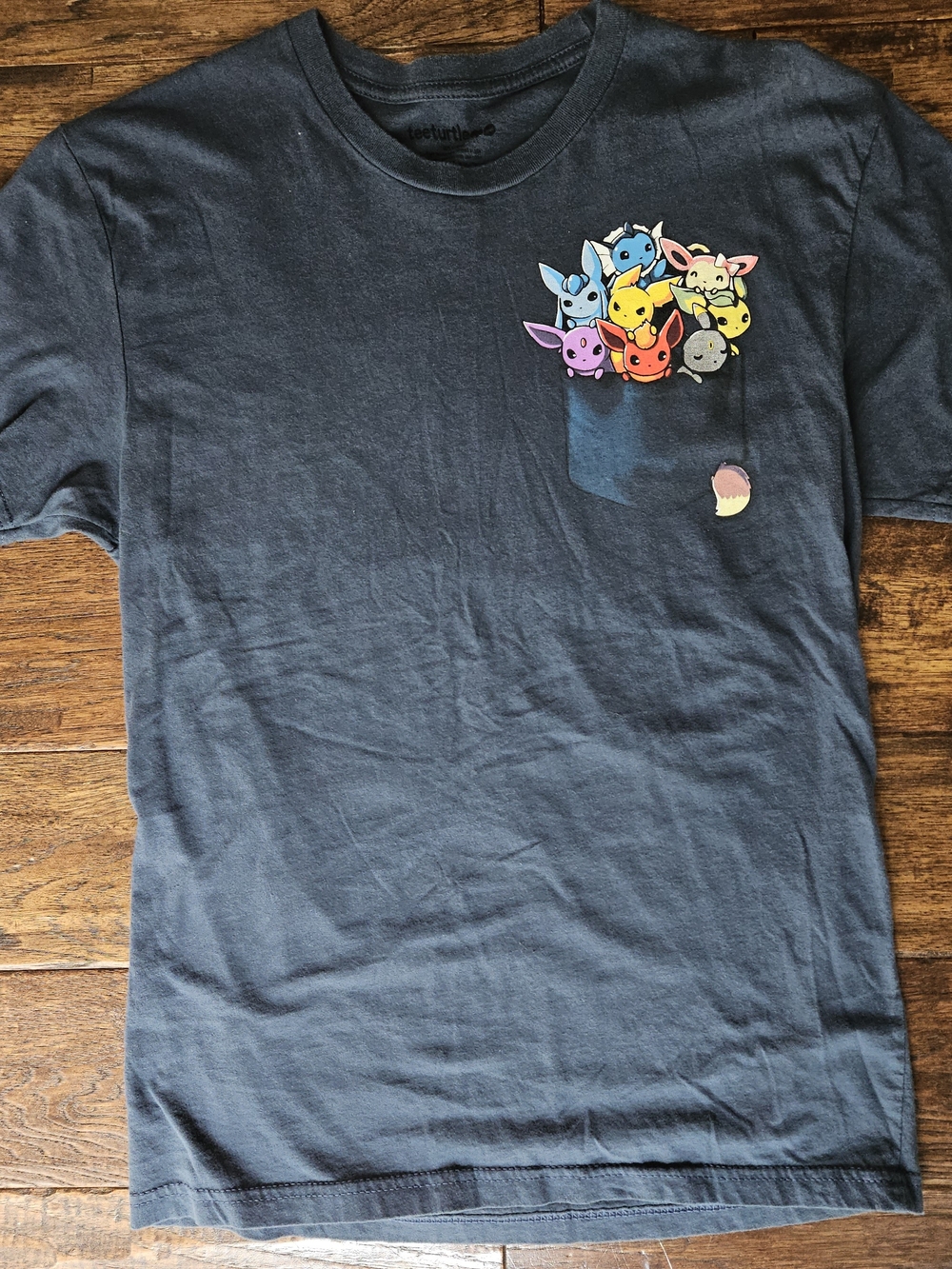 Eevee Evolution Pocket Graphic Tee - Navy - Small